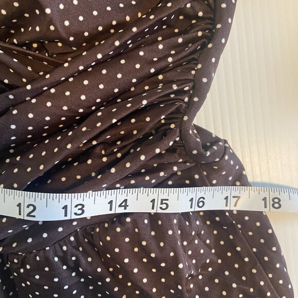 MIRACLESUIT Brown Polka Dot PIN POINT OCEANUS ONE PIECE SWIMSUIT PLUS‎ SIZE 22 W - Picture 10 of 12